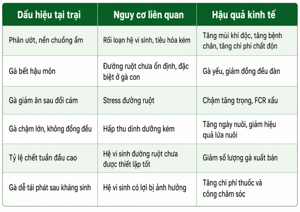 bảng đường ruột nguy cơ
