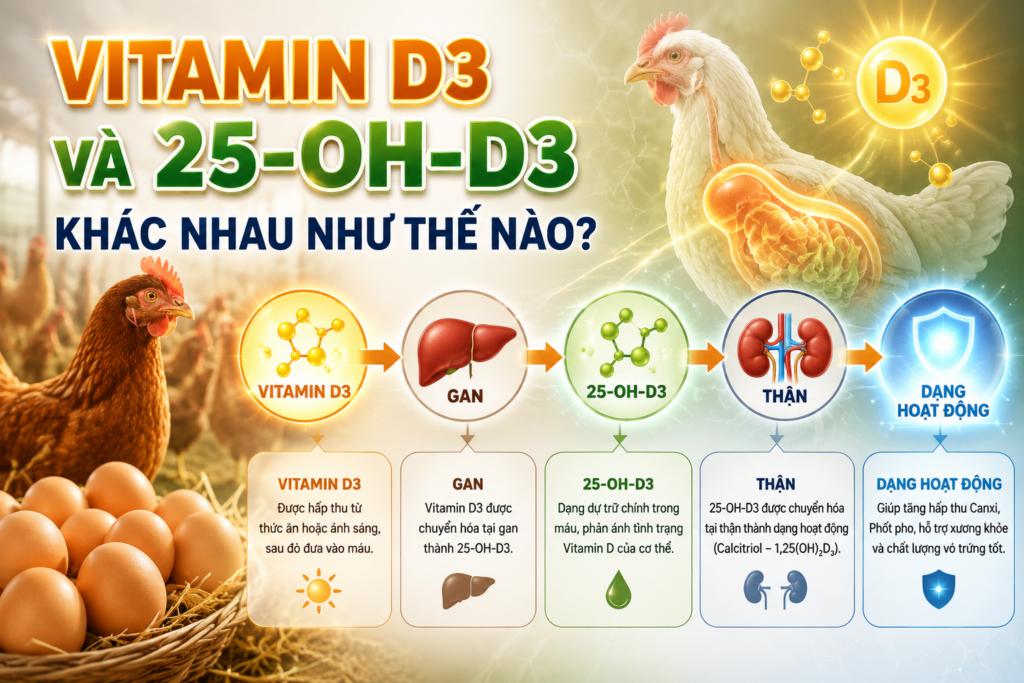 khác nhau vitamin D3